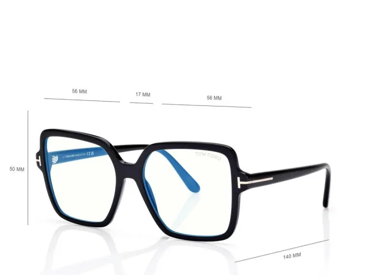 SQUARE BLUE BLOCK OPTICALS BLACK online